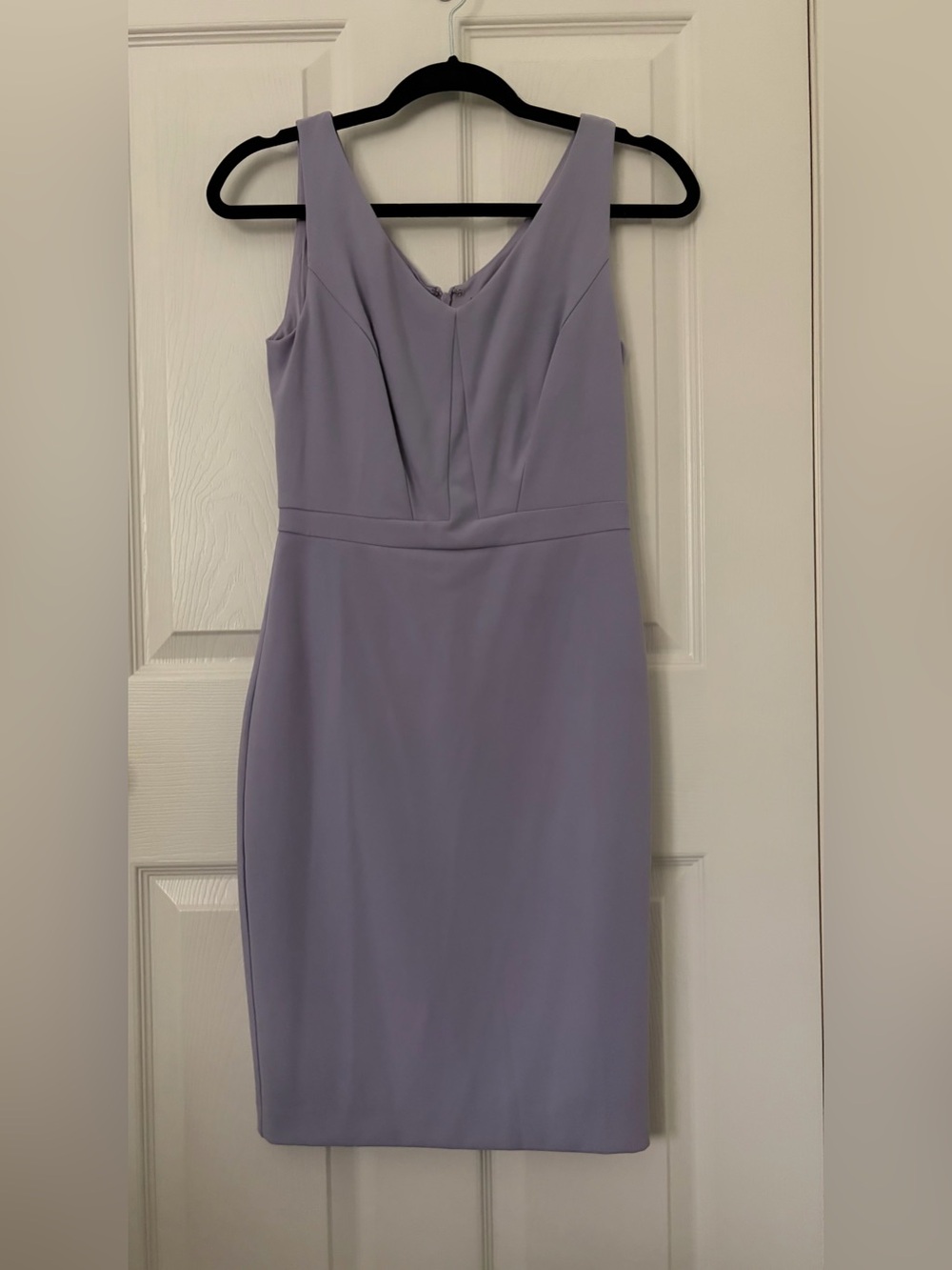 White House Black Market Lavender Sleeveless V-Neck Sheath Dress